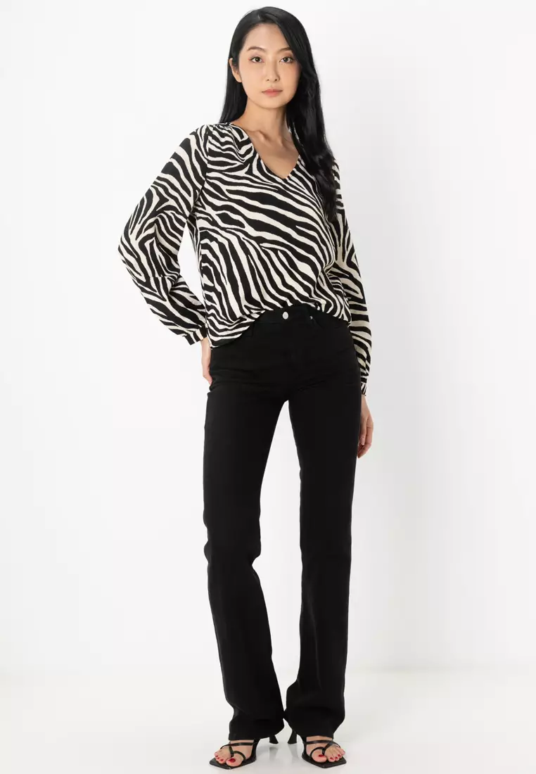 Teagan Long Sleeve V-Neck Top