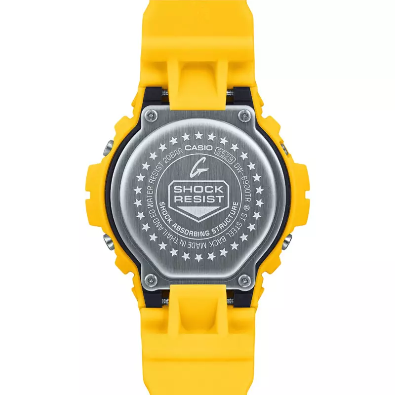 Jam Tangan Pria Casio G-Shock DW-6900TR-9JR 30th Anniversary Since 1995 Digital Dial Yellow Resin Band (JDM)