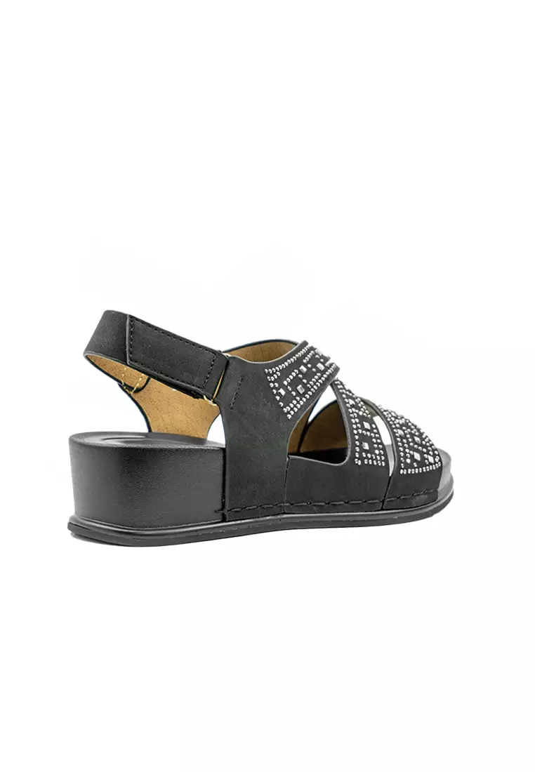 Women's Flat Sandals LY 28315 Black C70