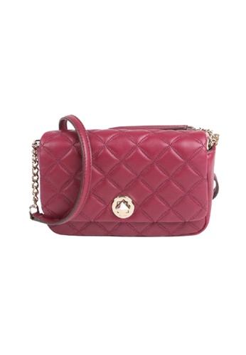 Kate Spade pink Kate Spade Small Natalia WKRU7074 Quilted Flap Crossbody Bag In Blackberry 68A4AACD5194DFGS_1