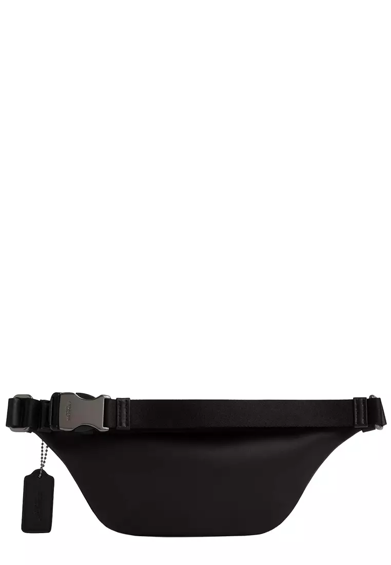 Warren Mini Belt Bag In Signature Canvas in Charcoal/ Black CW369