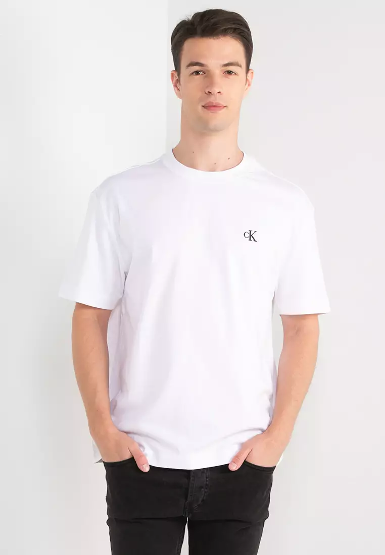 Buy Calvin Klein Ss Relaxed Archive Logo Crw - Calvin Klein Jeans in  Brilliant White 2024 Online