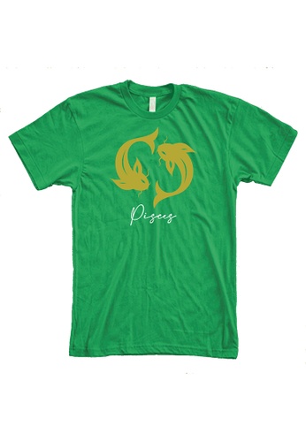 MRL Prints green Zodiac Sign Pisces T-Shirt Customized A25DEAA146A795GS_1