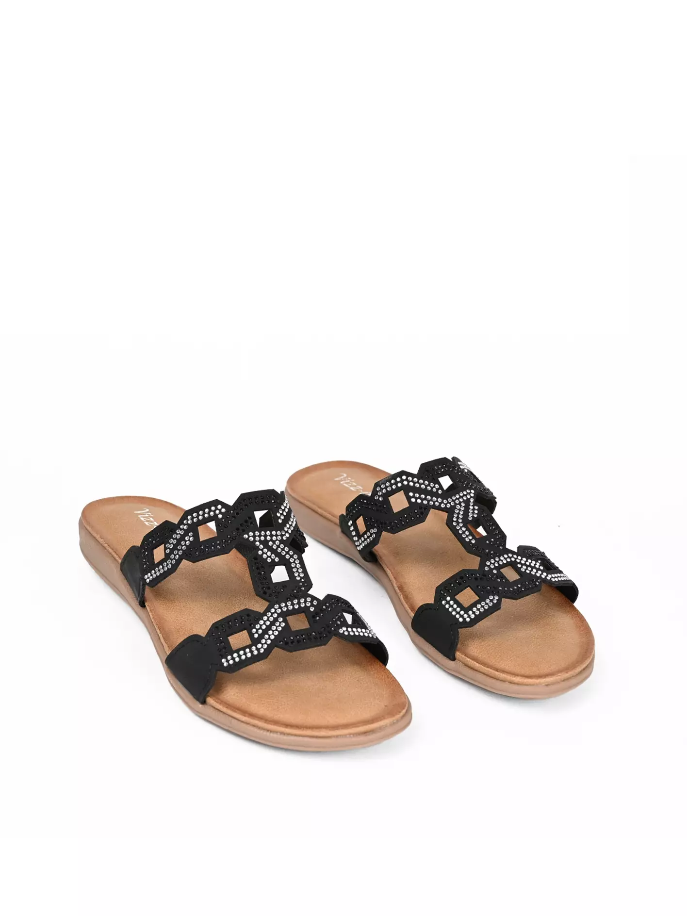 Vizzano Shoes Sandal Flat Slip On Wanita Cantik Design Virdie