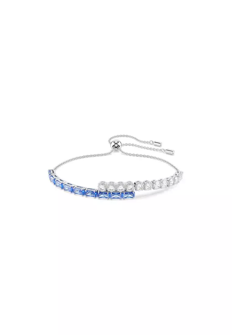 Buy Swarovski Matrix Bracelet, Mixed Cuts, Blue, Rhodium Plated 2026 ...