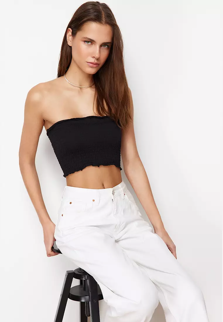 Smocked Crop Top