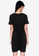 ZALORA BASICS black Ruched Front Short Sleeve Dress 37649AAFF1E608GS_2