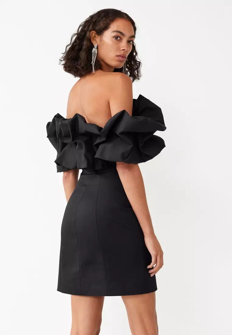 Off shoulder best sale ruffle mini dress