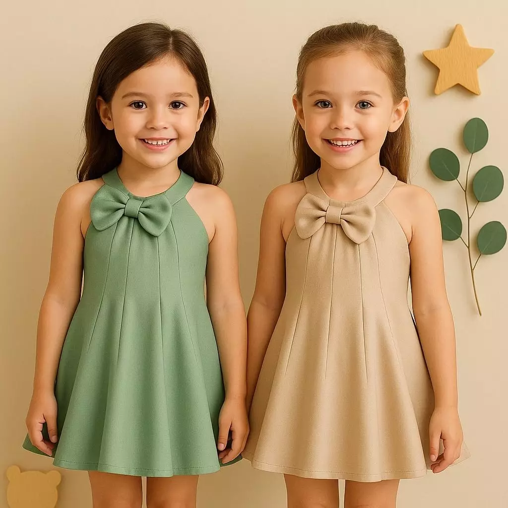 Two Mix - Baju Dress Pesta Anak Perempuan Satin Premium Usia 1-6 Tahun Y901