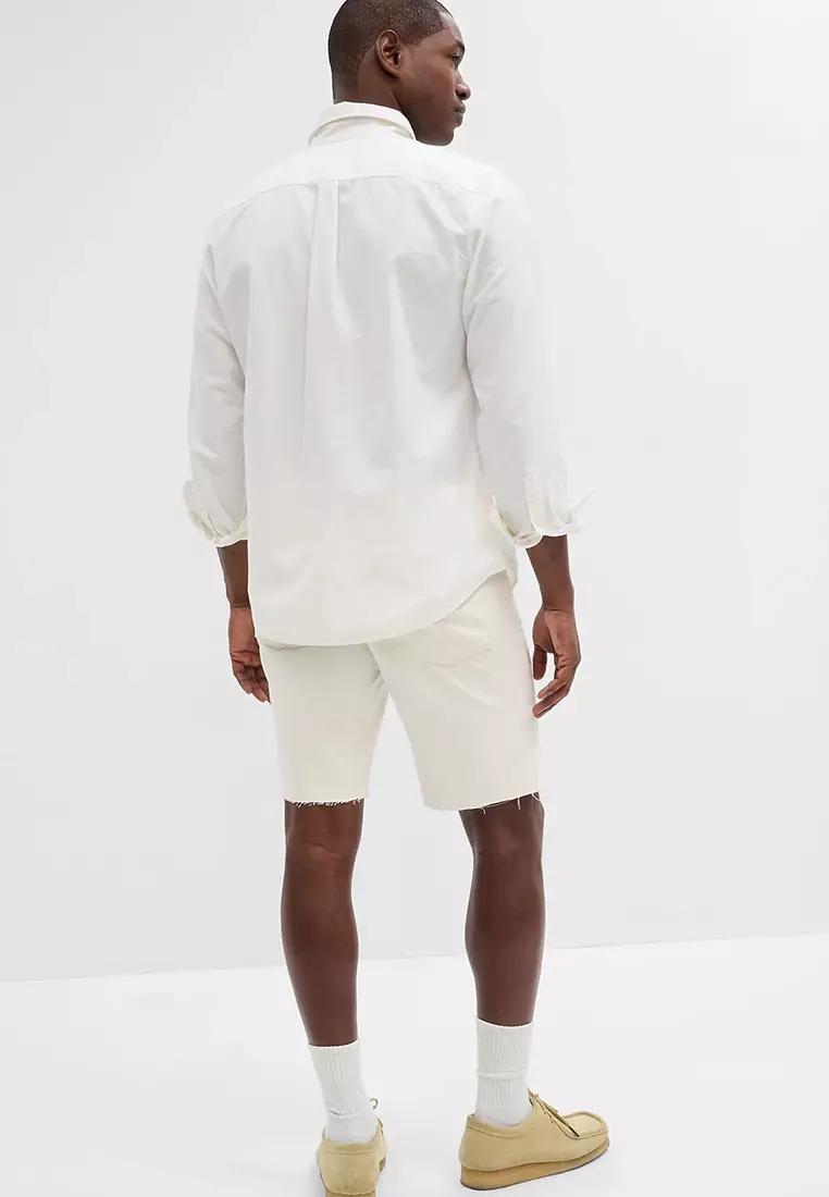 10" Straight Denim Shorts With Washwell