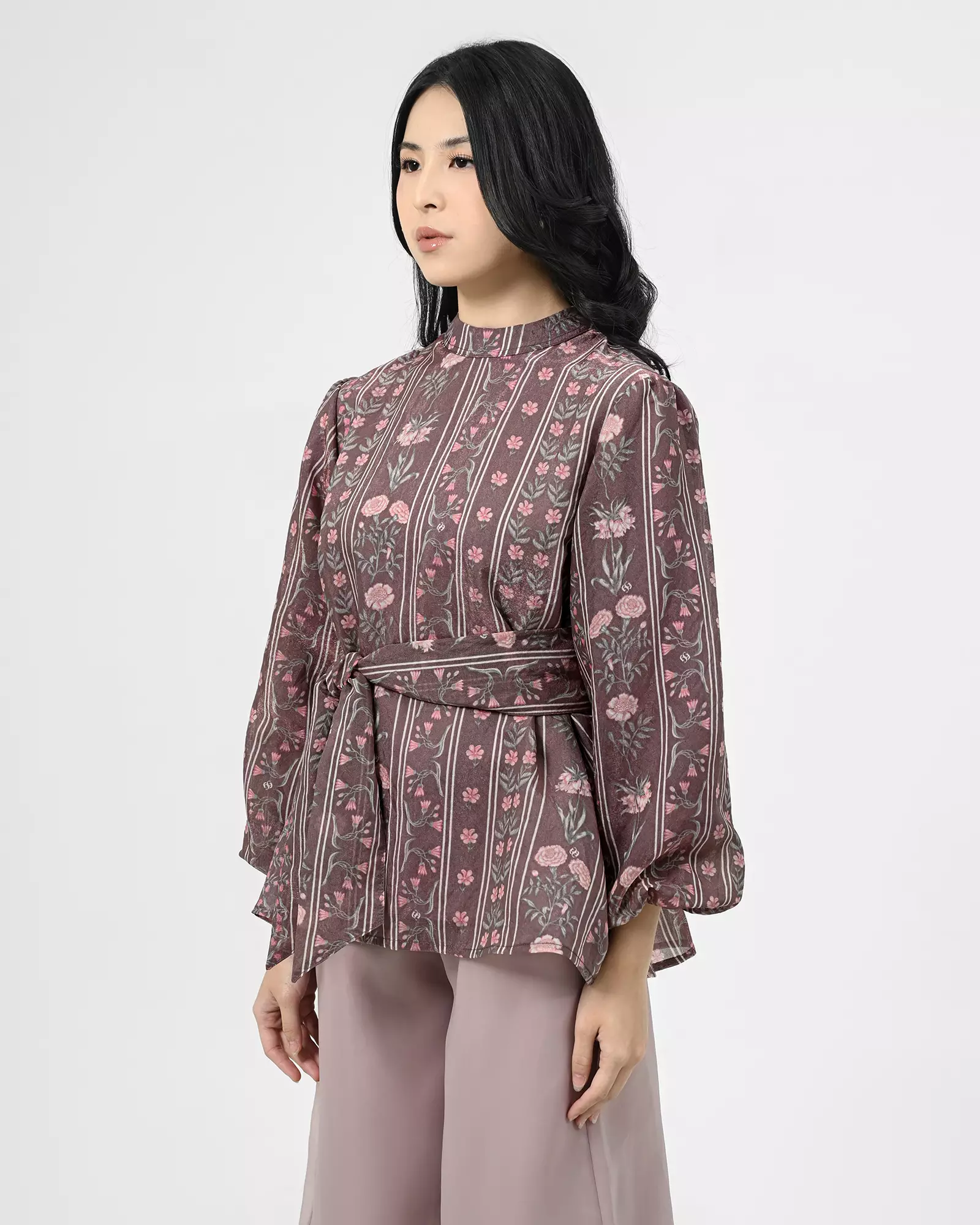 Geulis.id RAMANTA BLOUSE - MAHOGANY