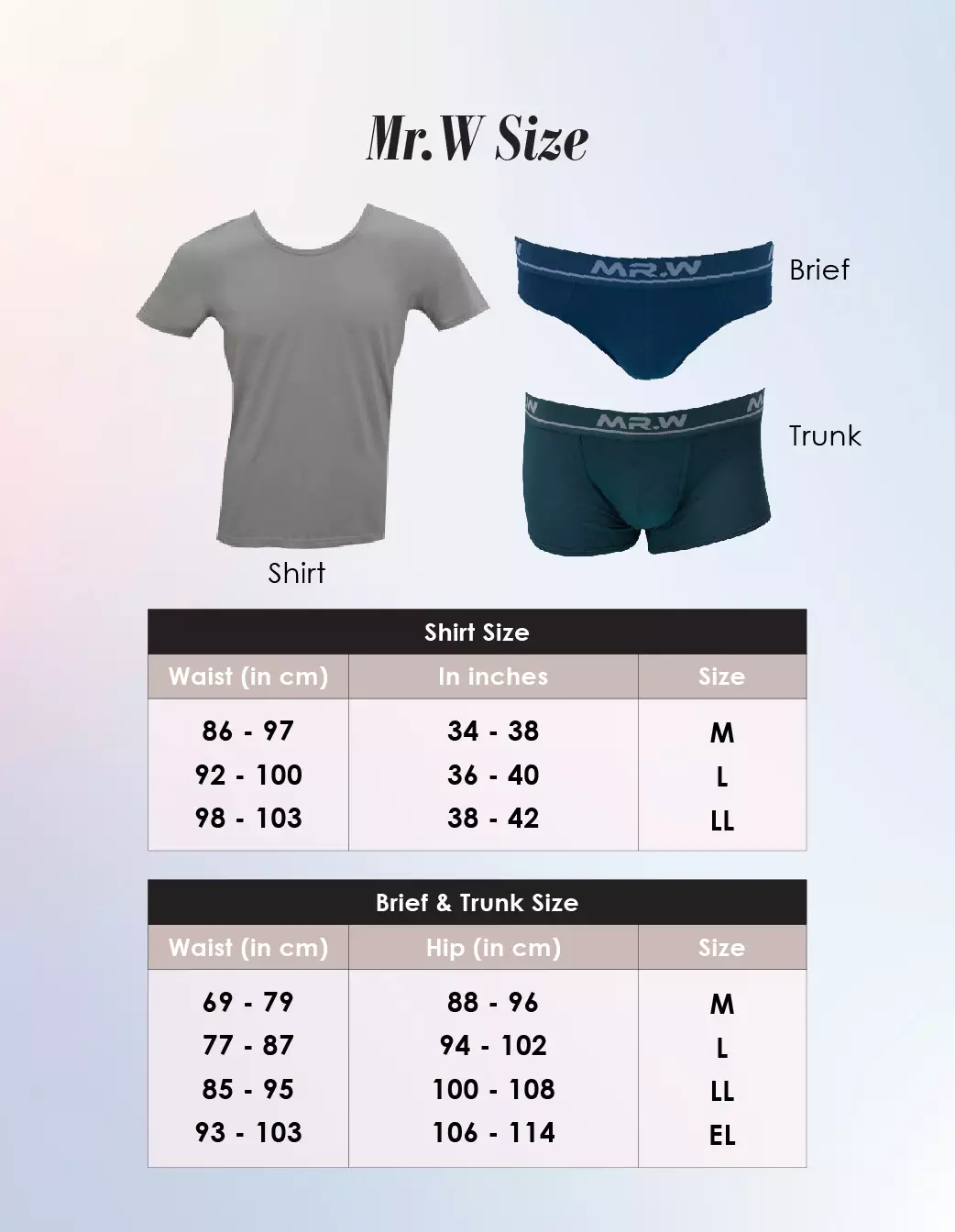 MR. W Mens Trunks 3 Pcs WMP 73112B - Bamboo