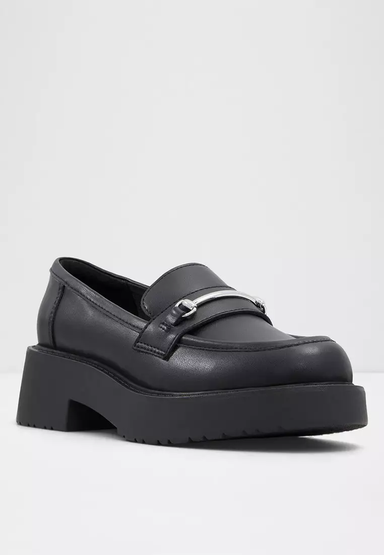 wide fit heeled loafers