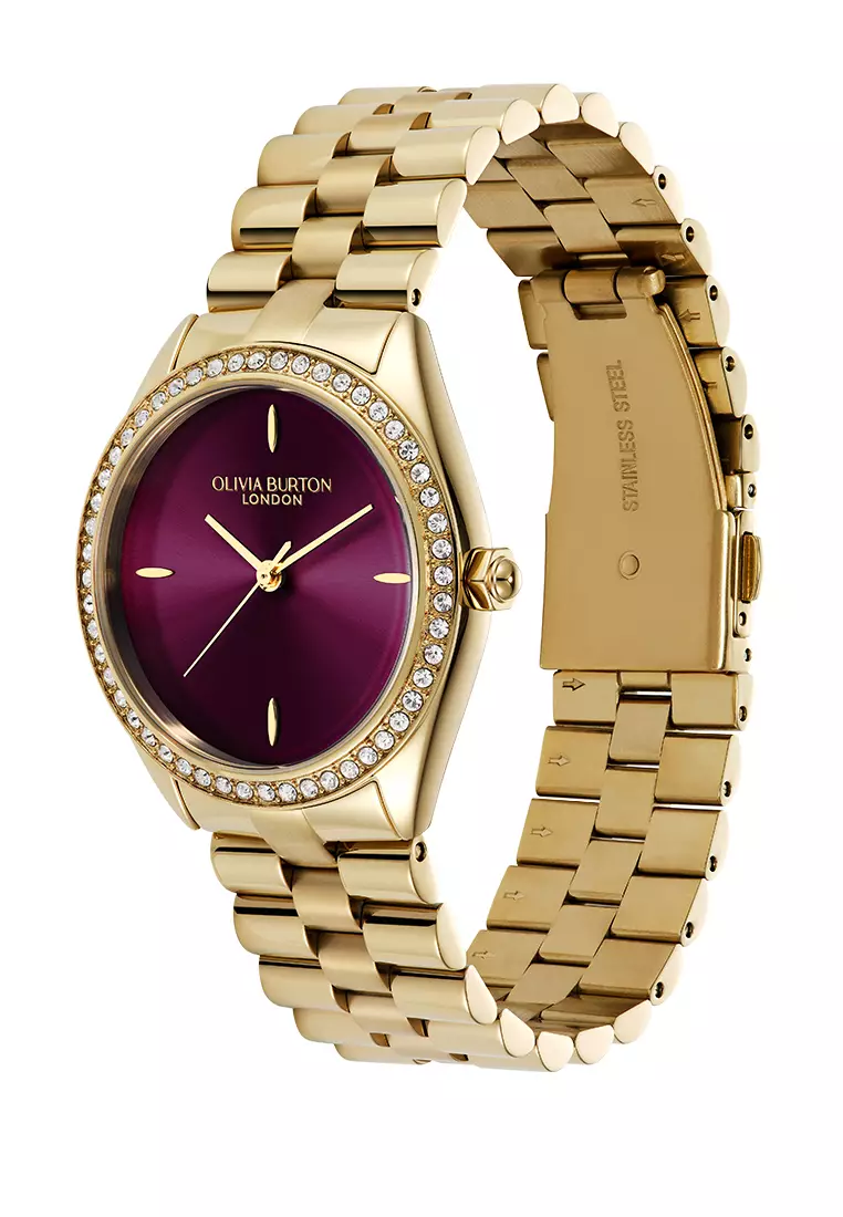 Olivia Burton Bejewelled Cherry Lacquer & Rose Gold Bracelet 34mm - 24000272