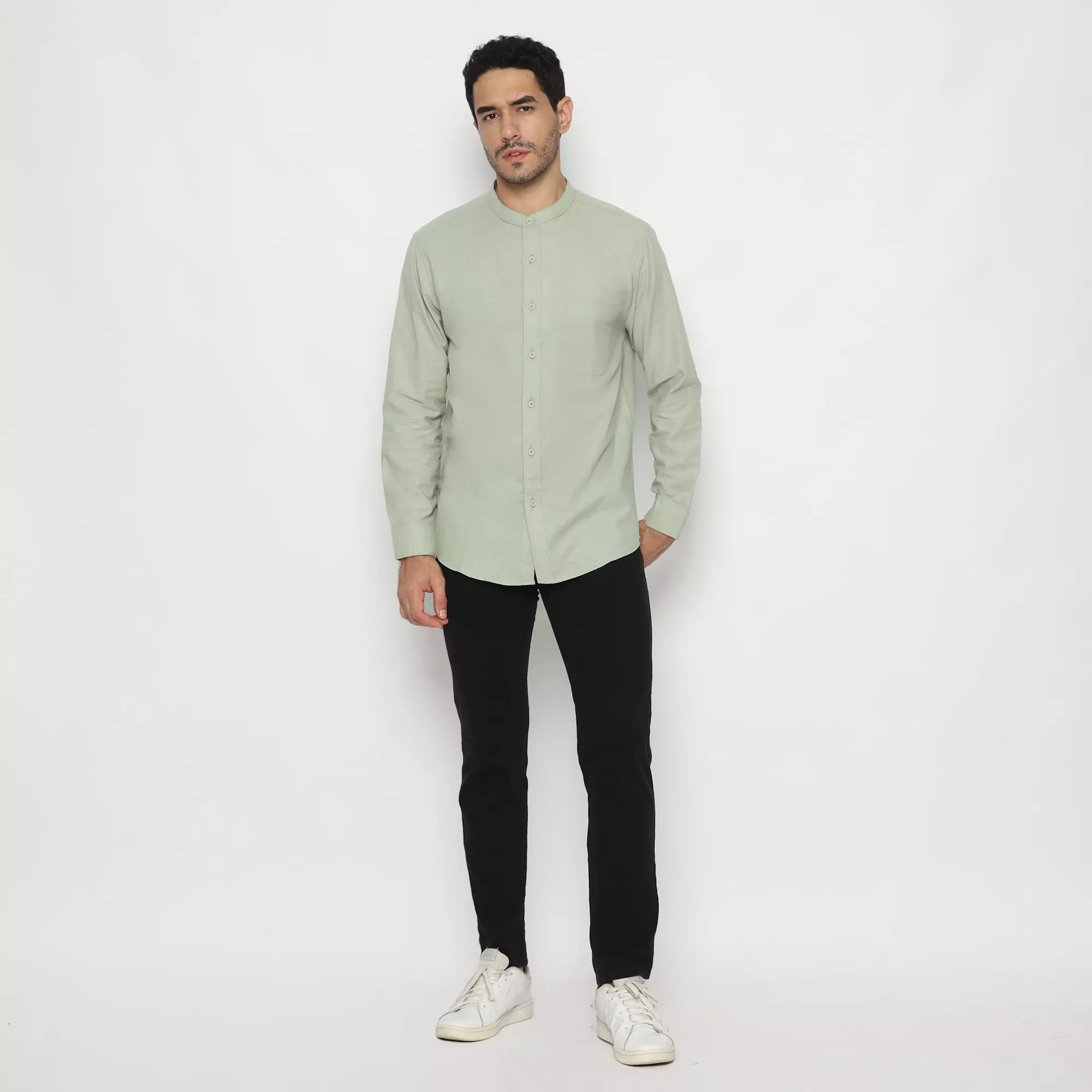 Platini Kemeja Pria Koko Shanghai Lengan Panjang Katun Oxford 22042