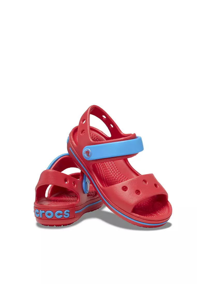 Red crocs top sandals