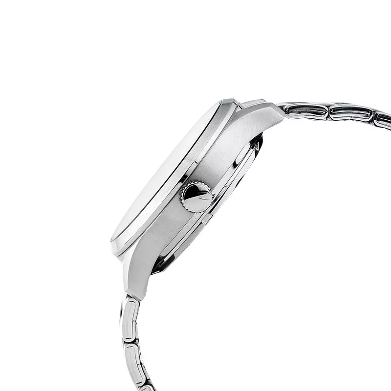 Jam Tangan Pria Alba Mechanical Field Military AL4213X1 Men Black Dial Stainless Steel Strap