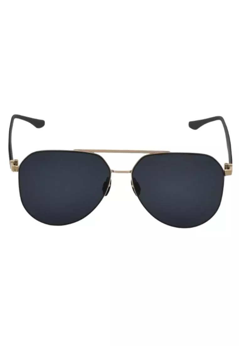 Aviator Slim Frame Flat Lens TR90 Temple Polarized Sunglasses