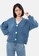 MKY CLOTHING blue Colourfull Big Button Knit Cardigan in Blue 23309AA86959F0GS_1