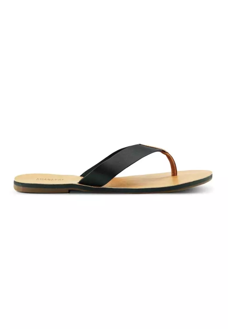 Discount on Anacapri  shoes - SKU: Flip Flop Leather Black