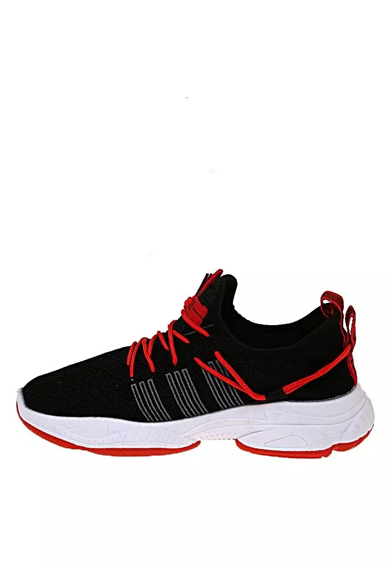 Chayton Sepatu Olahraga Pria Sneakers Nine Lines Material Cloth ORIGINAL - Black Red