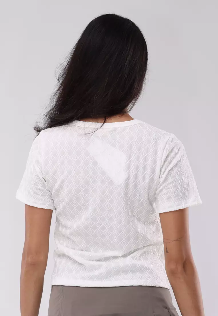 Textured Knits Short Sleeve Blouse