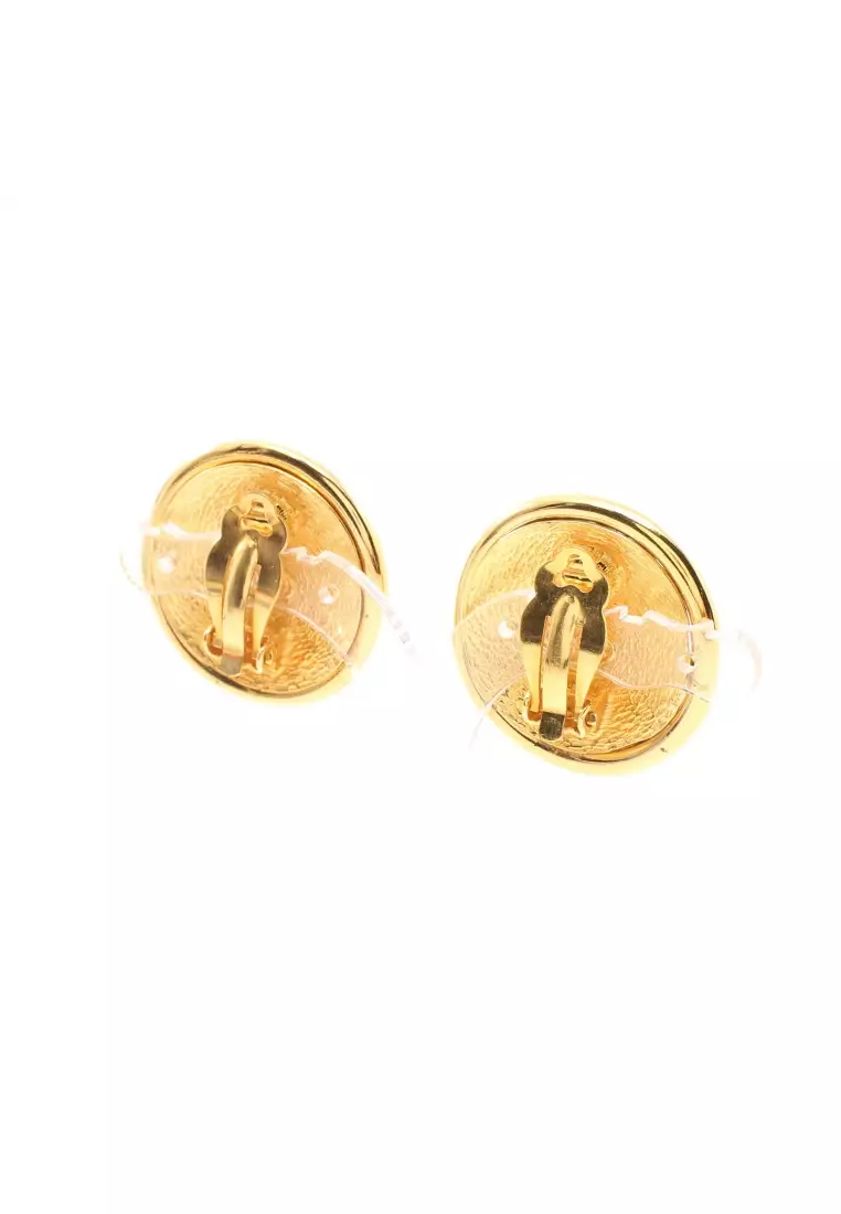 Chanel Pre-loved CHANEL coco mark earrings GP gold 93P 2023, Buy Chanel  Online