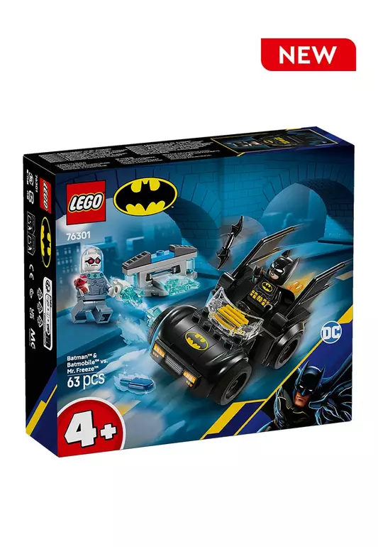 Super Heroes DC 76301 Batman™ & Batmobile™ vs. Mr. Freeze™, Age 4+, Building Blocks, 2025 (63pcs)