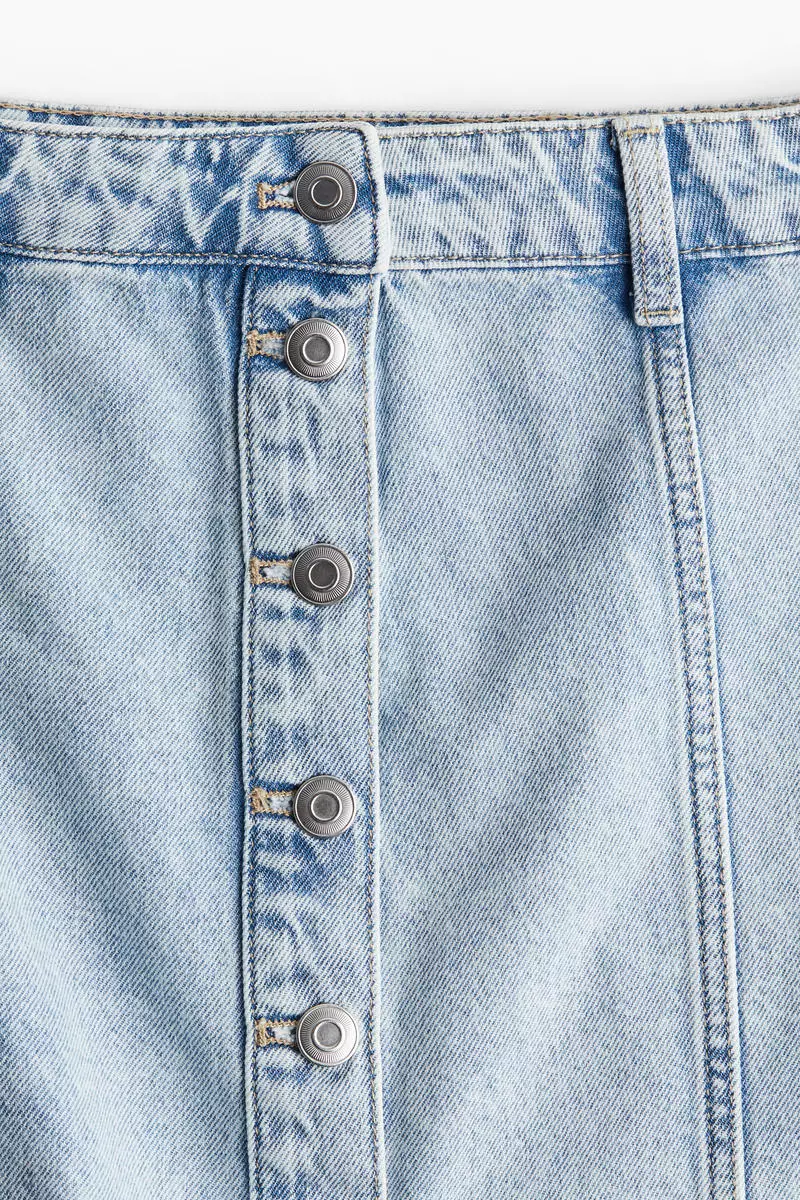 A-line denim mini skirt