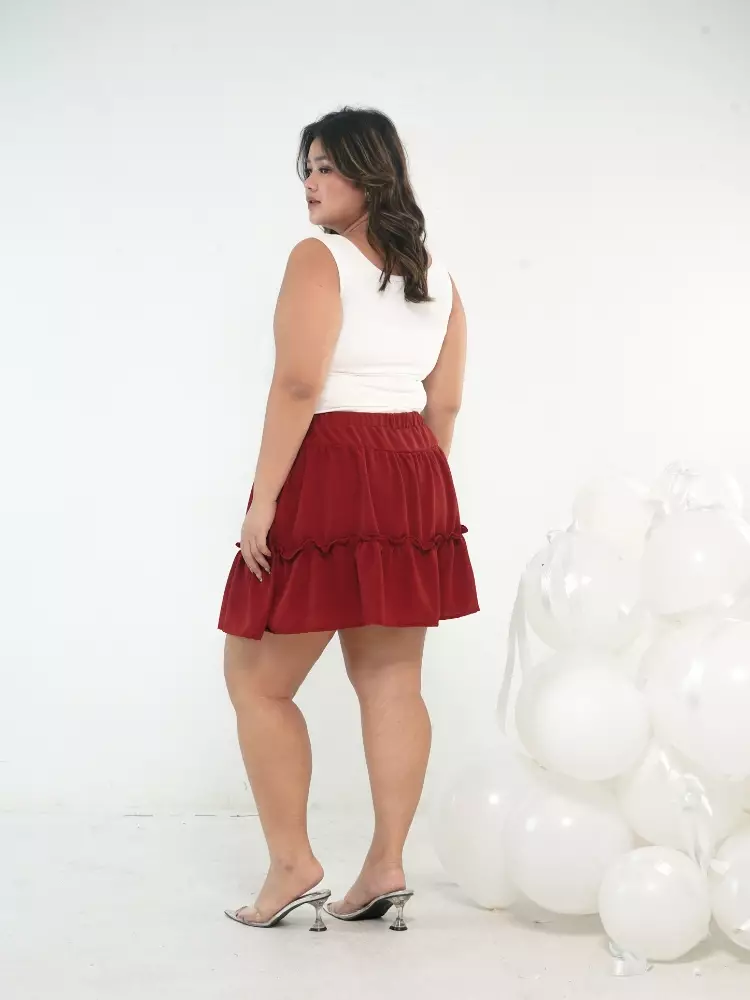 xtramiles Ladies skorts dottie skort red