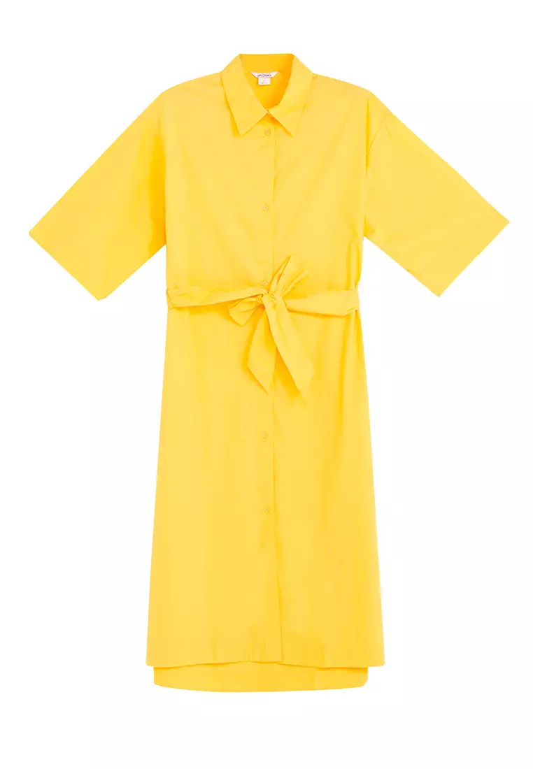 Monki hot sale yellow dress