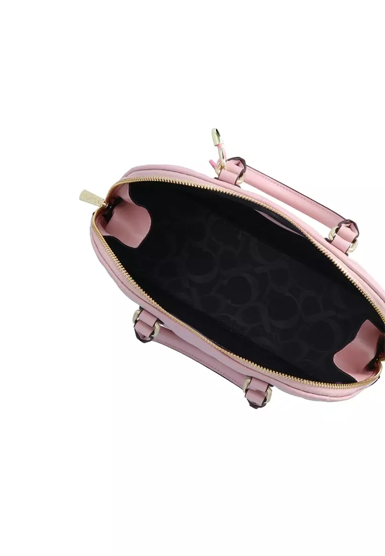 Buy Carlo Rino Glen Quilted Top Handle Bag - Pink 2026 Online | ZALORA
