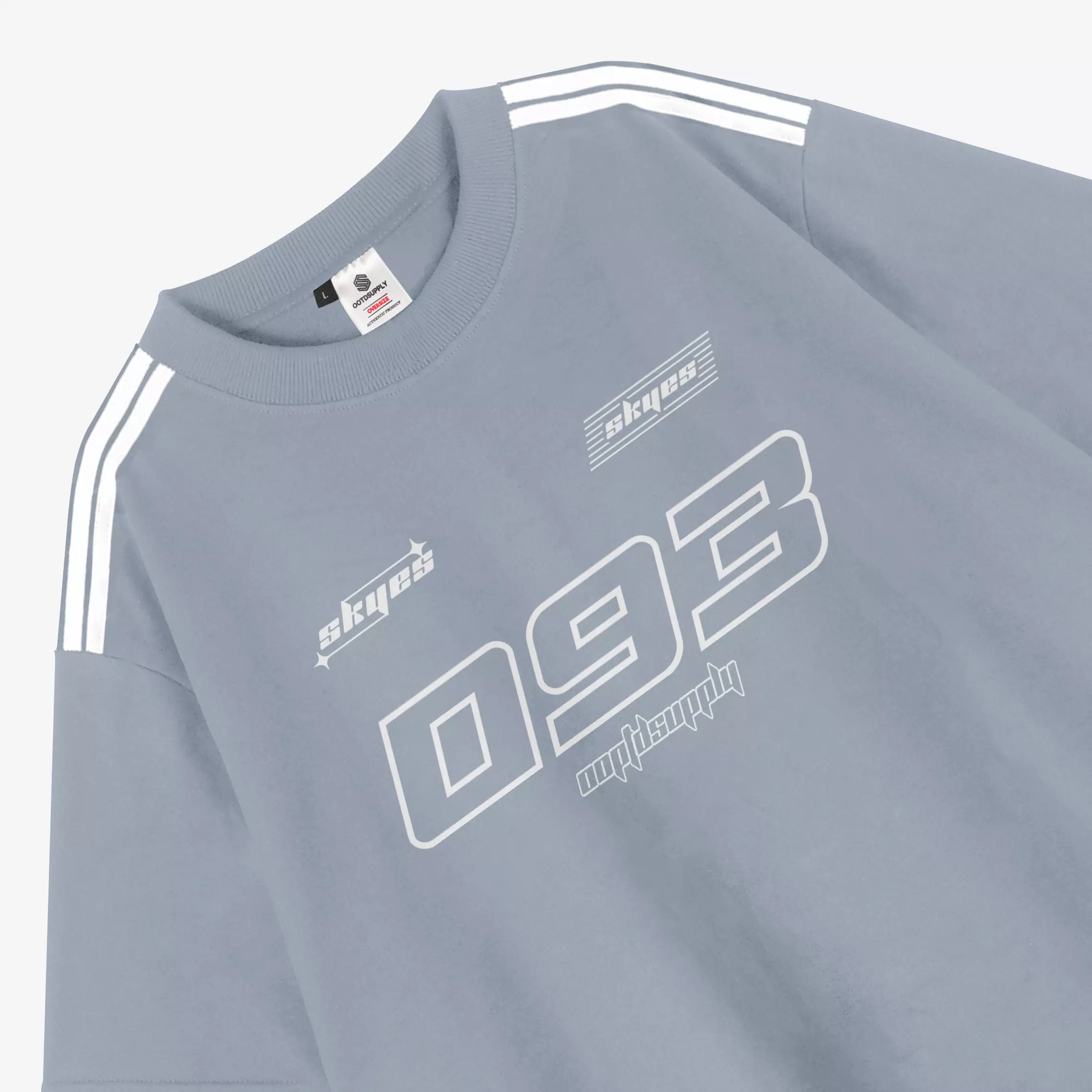 OOTDSUPPLY Oversized One Set (Atasan) Baby Terry Skyes 5th Colours l Oversize Tshirt | Kaos OneSet OSA002