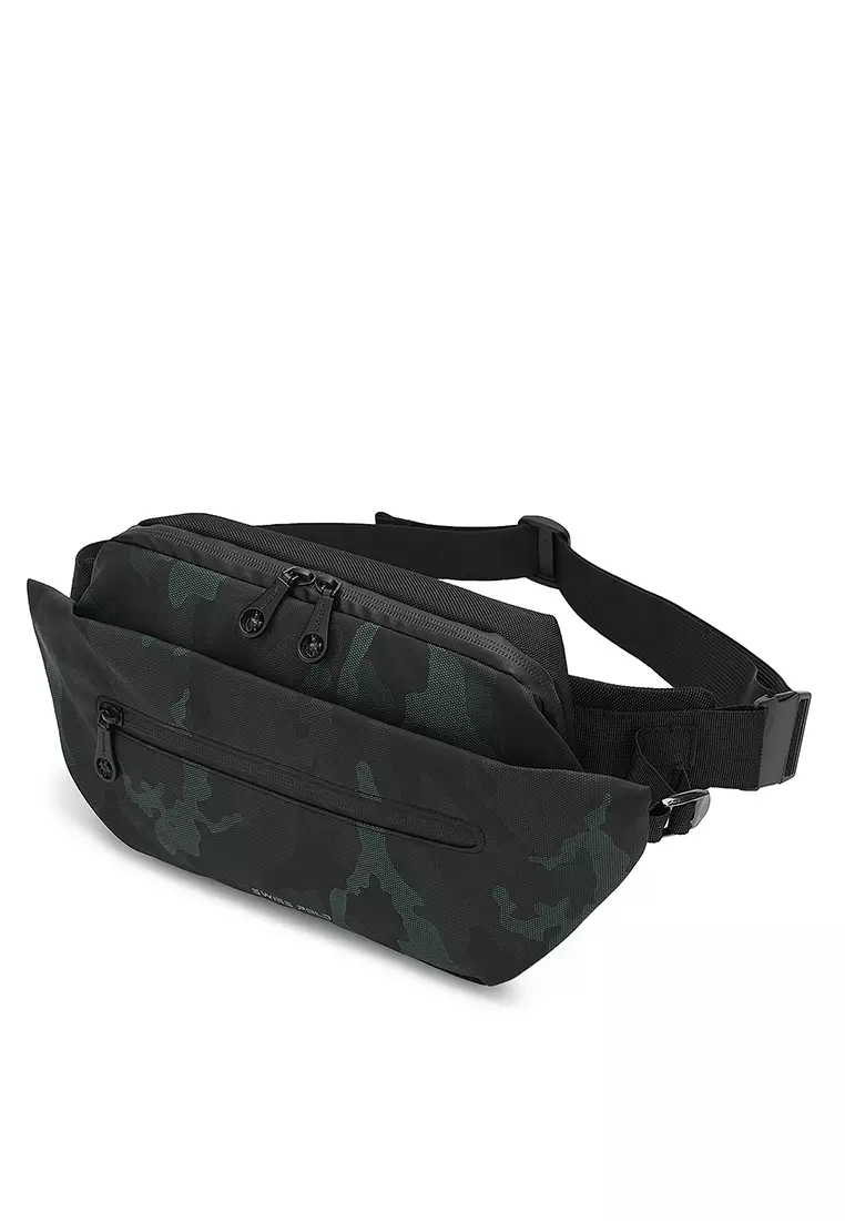 Camouflage Waist Bag / Belt Bag / Chest Bag - Black