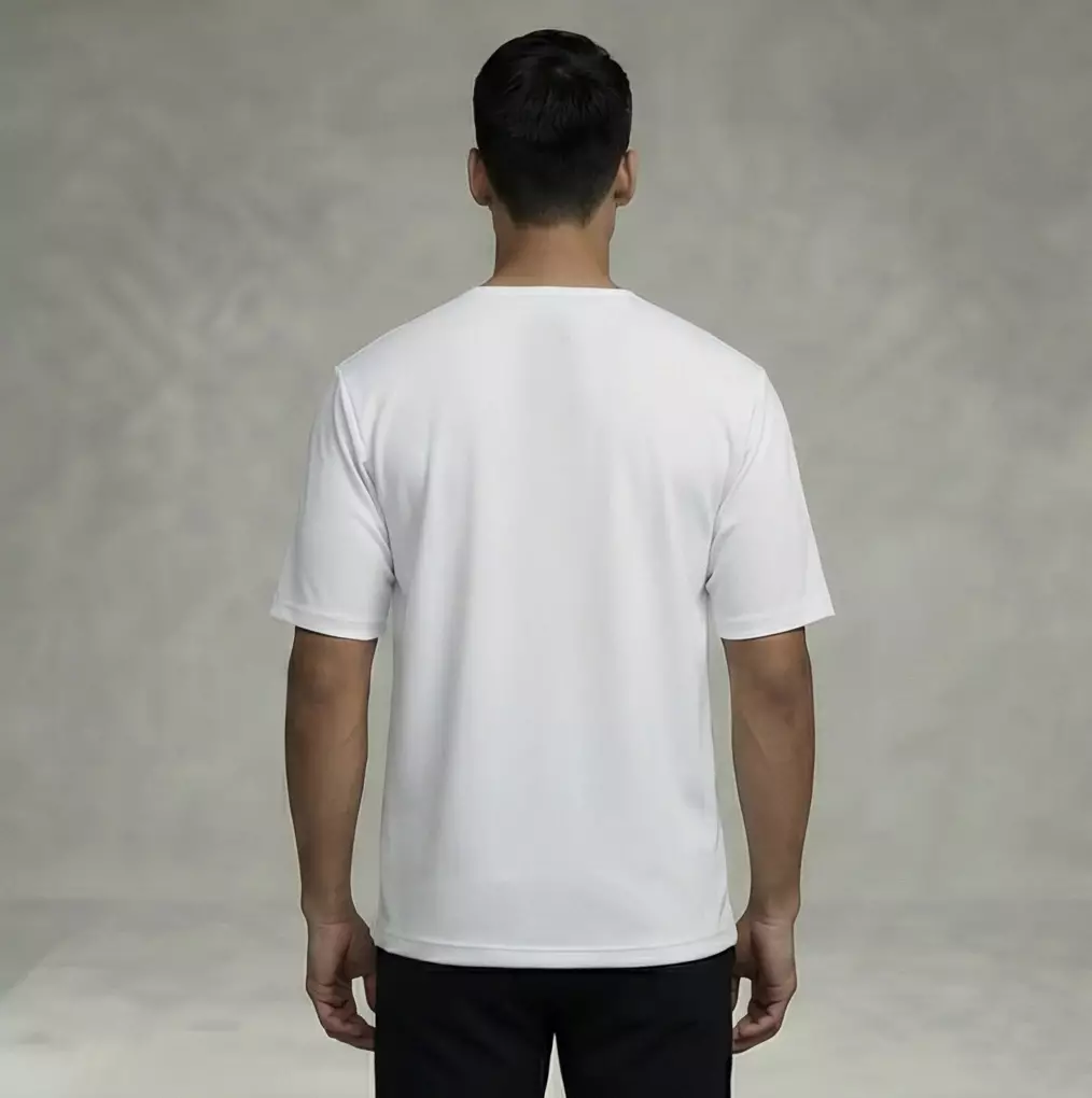 THIRDDAY Kaos Koko Pria Lengan Pendek Polos Cotton Hybrid 240gsm Putih MTZ21