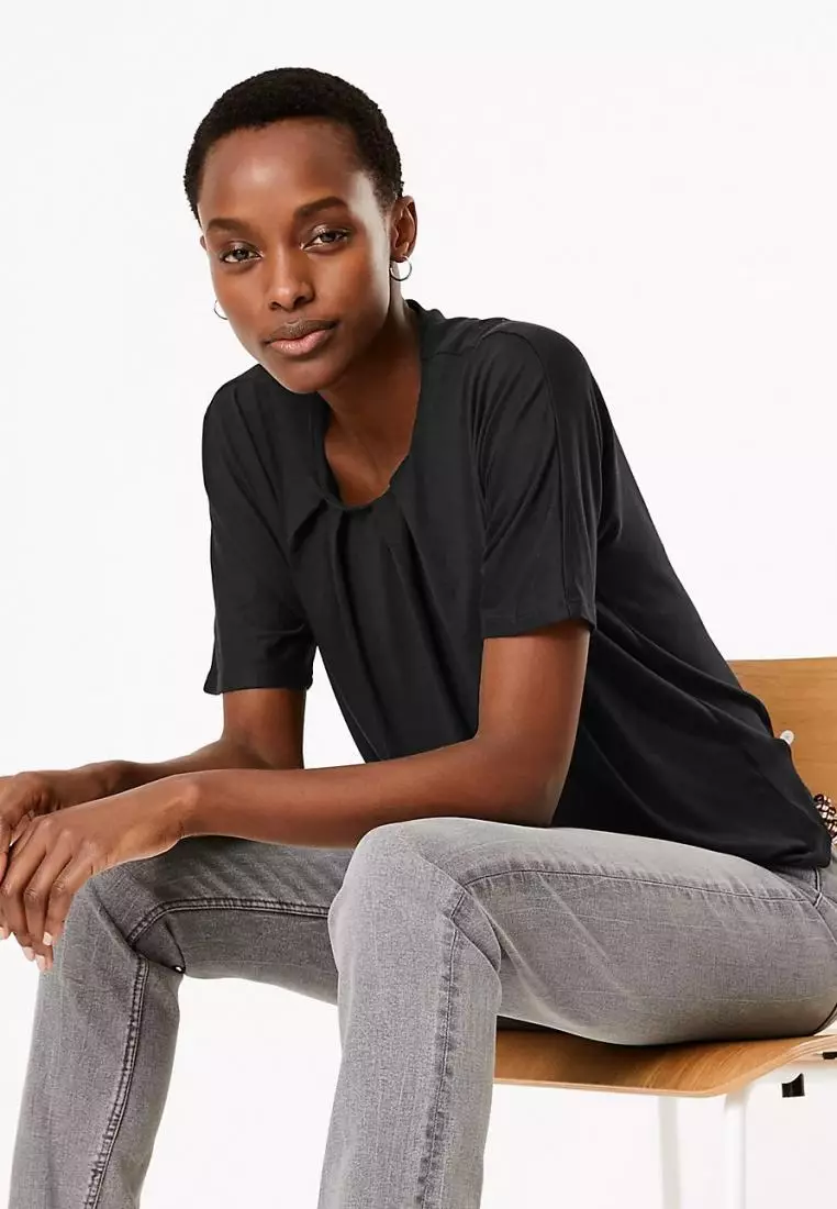 Buy MARKS SPENCER Relaxed Batwing Short Sleeve Top 2024 Online