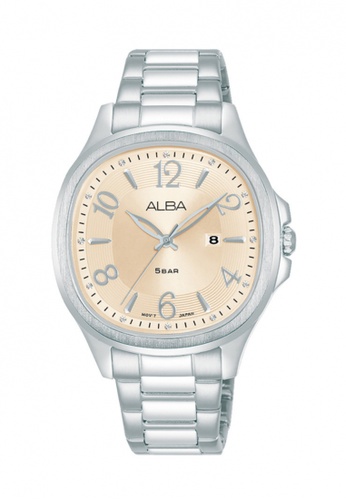 ALBA PHILIPPINES silver Very Light Pink Patterned Dial AH7X57 Women's Quartz Watch 34mm 9BB6EAC0615F71GS_1