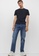 H&M blue Round-Necked T-Shirt Slim Fit 7FF8AAA1DEAF5BGS_4