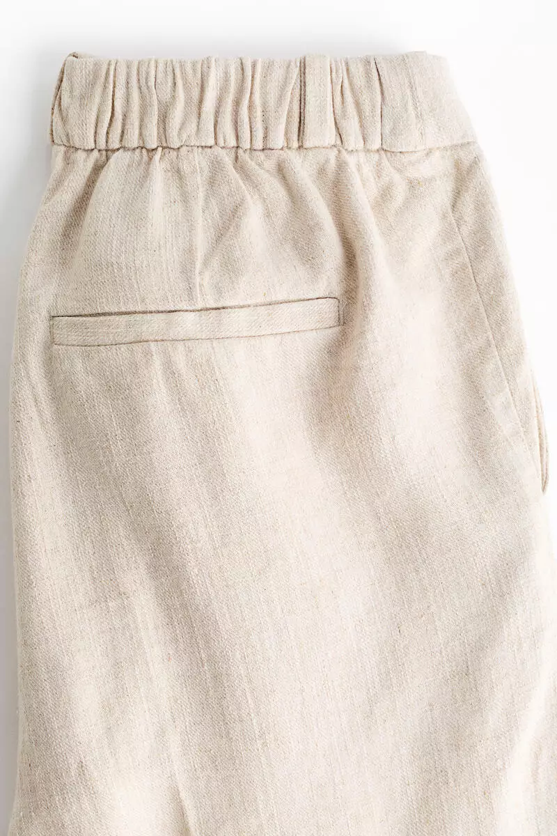 MAMA Linen-blend tailored trousers