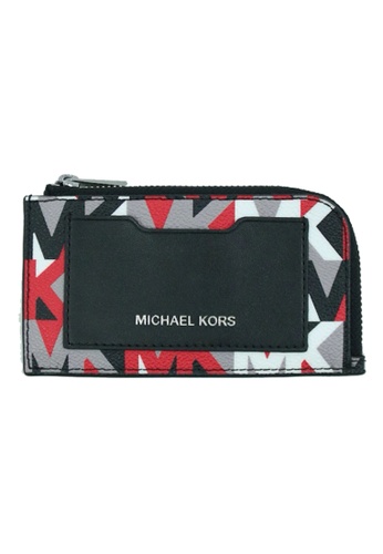 MICHAEL KORS red Michael Kors Signature Cooper 36S2LCOE6U Tall Card Case In Crimson Red Multi 2E0DDACDF08EC8GS_1