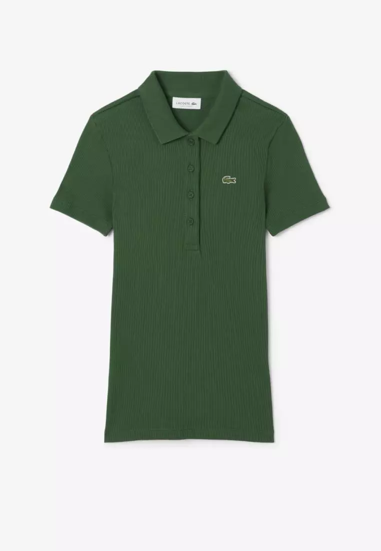 Slim Fit L.12.D Ribbed Cotton Polo Shirt