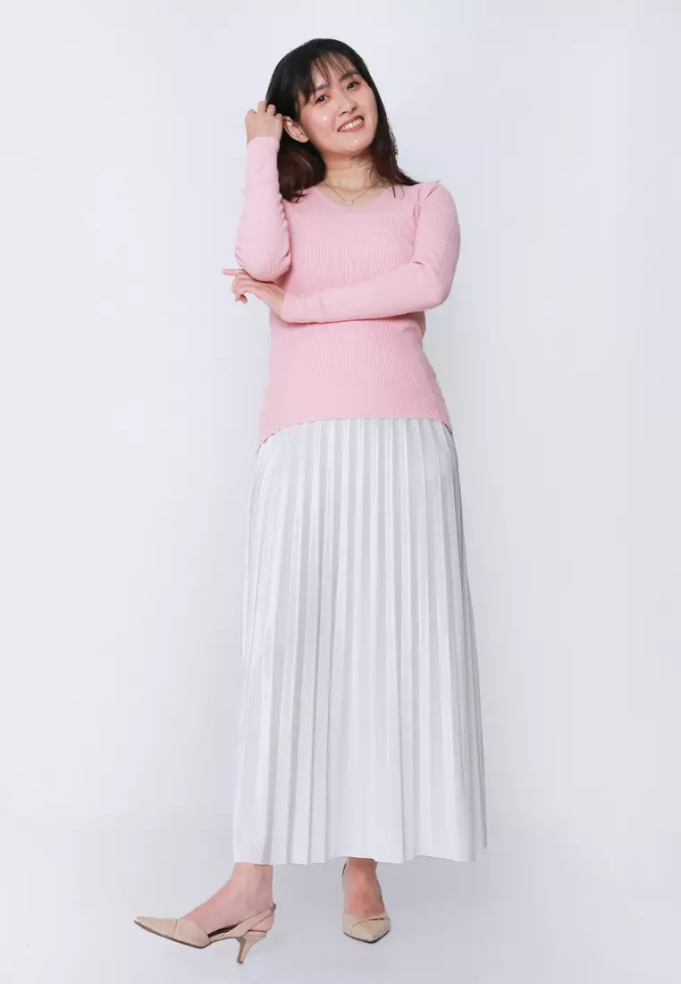 AYANNA Pleated Skirt Velvet