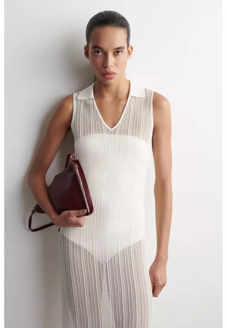 Buy COS SHEER LACE-KNIT DRESS 2026 Online | ZALORA