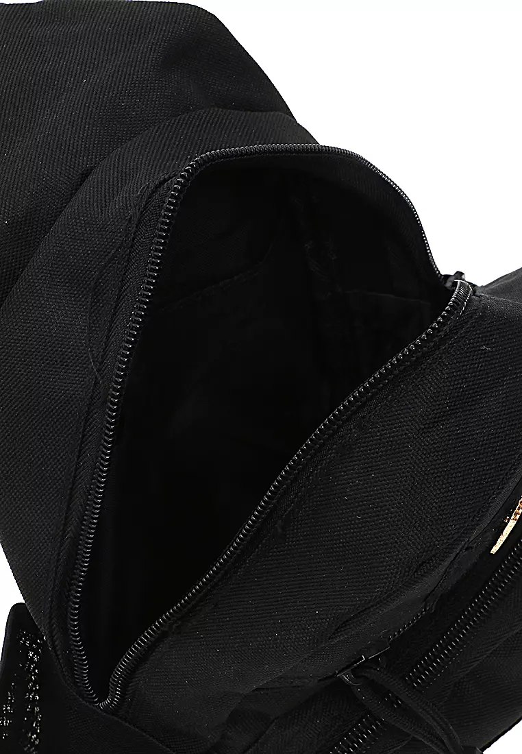 Corner Tas Selempang Crossbody Bag Minimalis Tahan Air Desain Militer Pria Dan Wanita Material Nylon ORIGINAL - Black