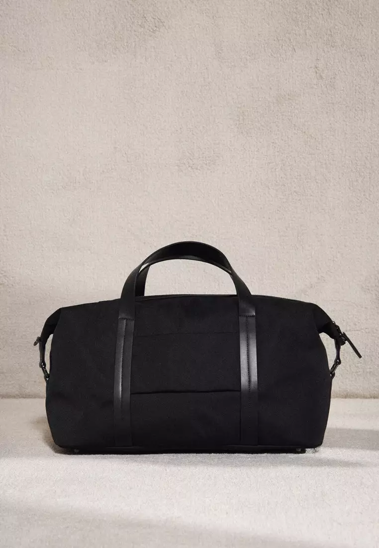 Combined Leather Bowling Duffle Bag