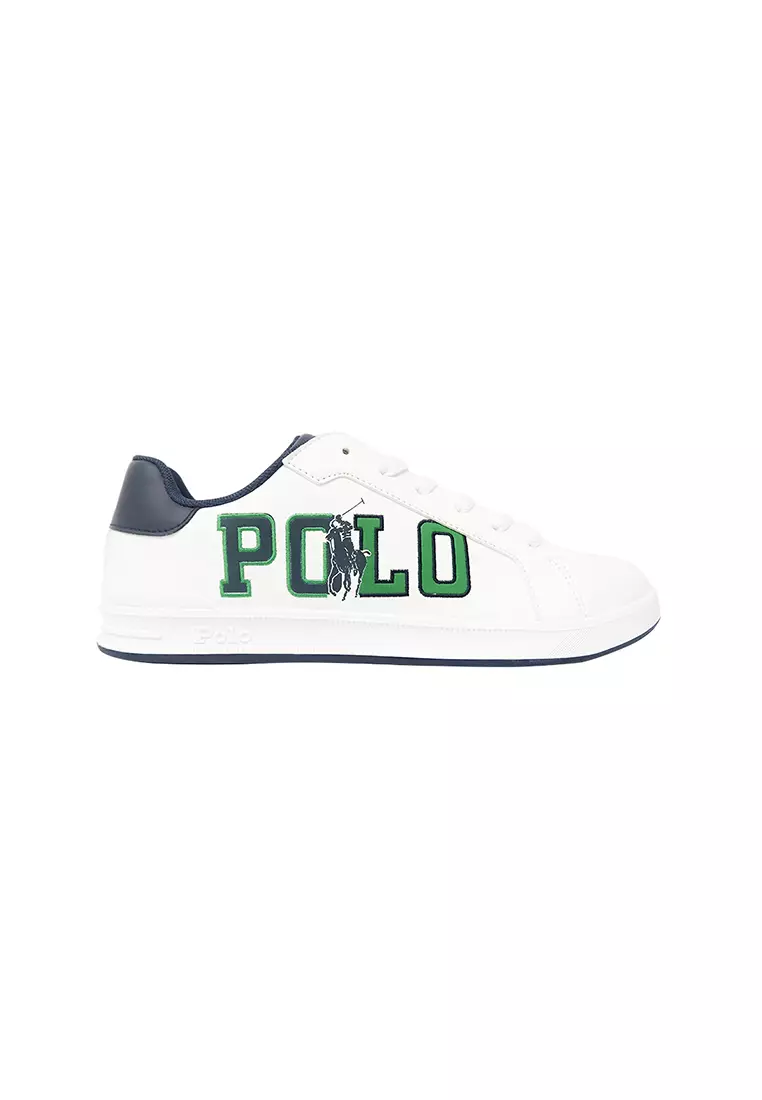 Discount on Polo Ralph Lauren  shoes - SKU: Heritage Court Iii Graphic- White, Navy & Green