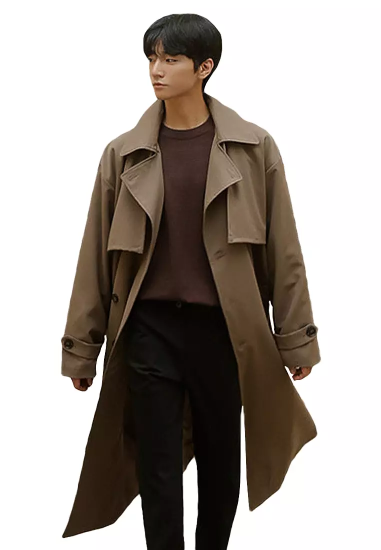 Mens half length trench coat shop