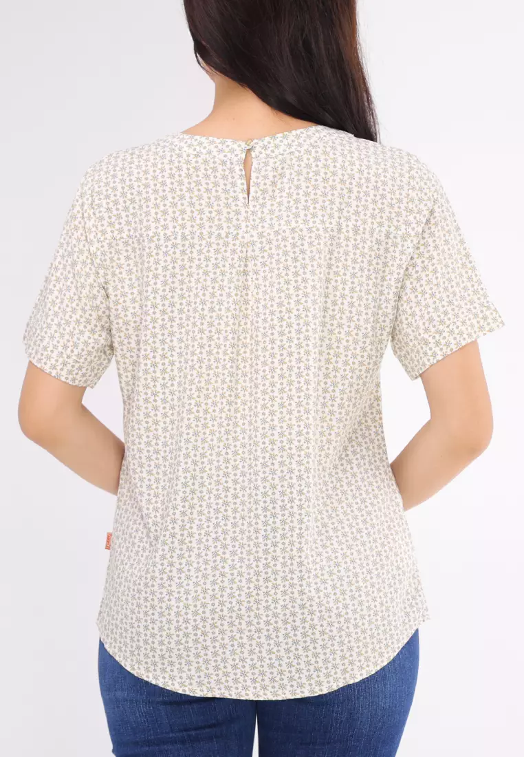 Short Slv. Roundneck Blouse