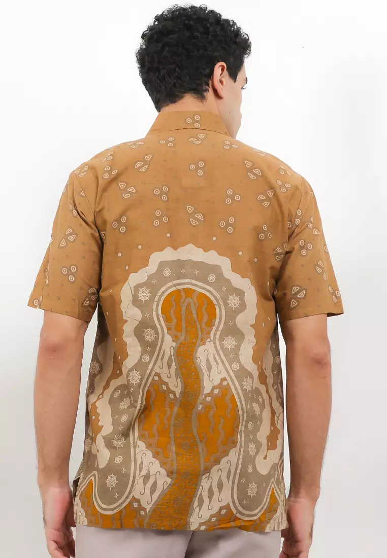 Mustika Kemeja Batik Premium Pria Casual Modern Lengan Pendek