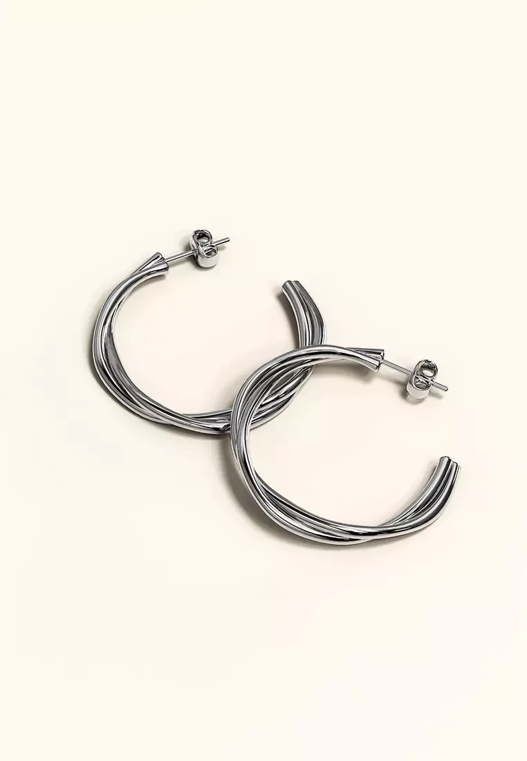 Elsa White Gold Stud Earrings